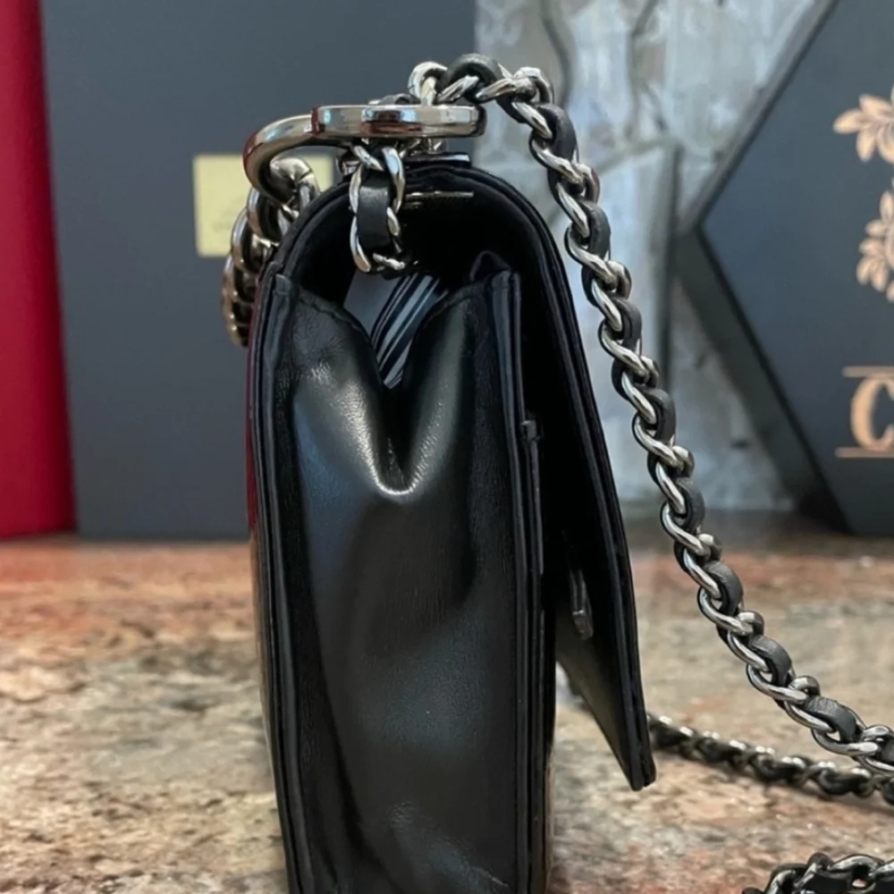 🦄 Customized Chanel Black Patent  Leather WOC Chain Bag - Picture 6 of 14
